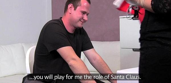  FemaleAgent Bad Santa gets a great casting foot job
